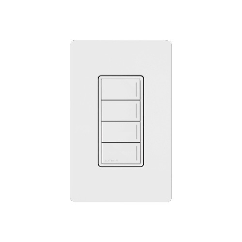 Lutron RA3 4 Button Hybrid Keypad White RRSTHN4BWH Next Level